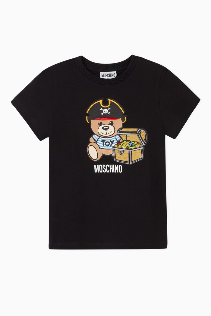 

Teddy Bear Pirate Jersey T-Shirt, Black