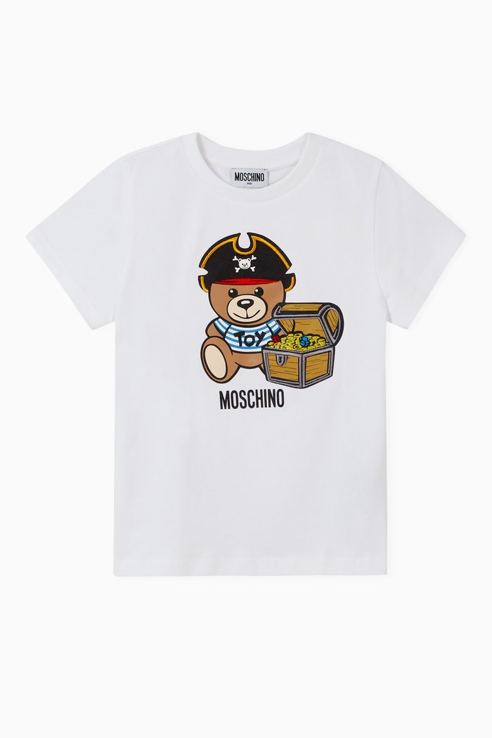 

Teddy Bear Pirate Jersey T-Shirt, White