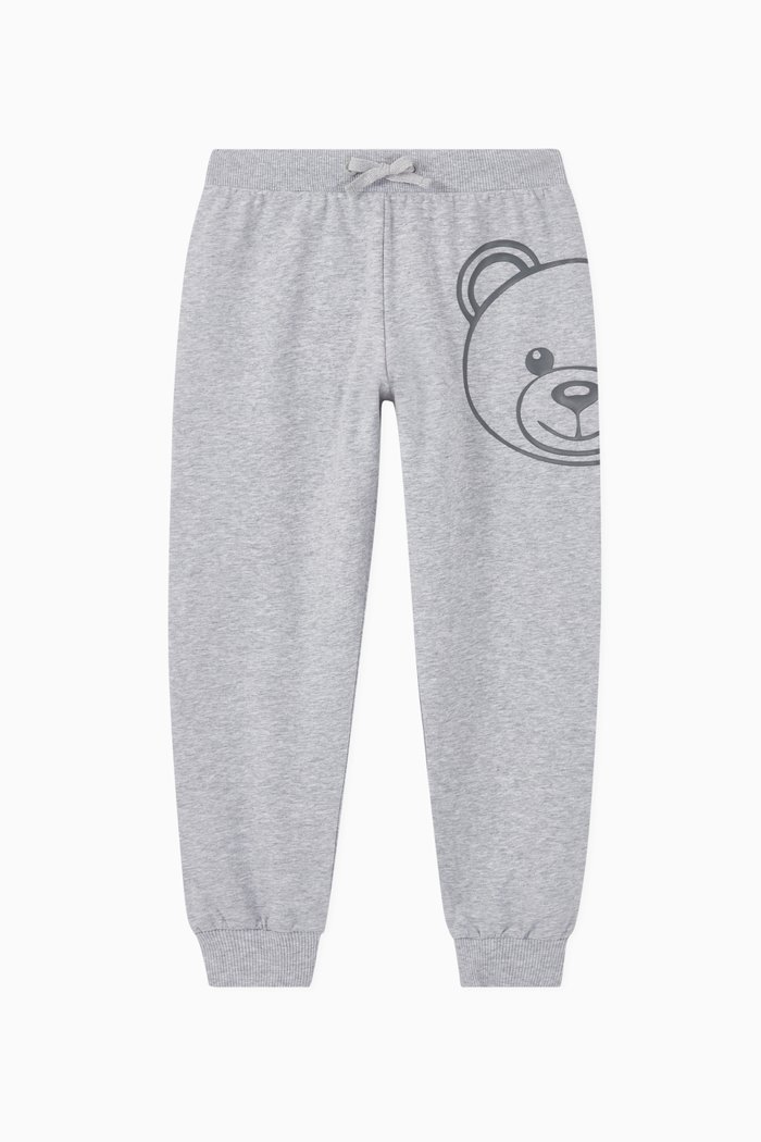 

Half Bear Face Cotton Sweatpants, Grey