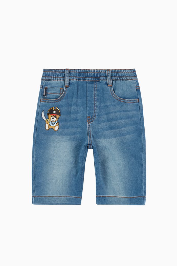 

Pirate Teddy Bear Shorts in Denim, Blue