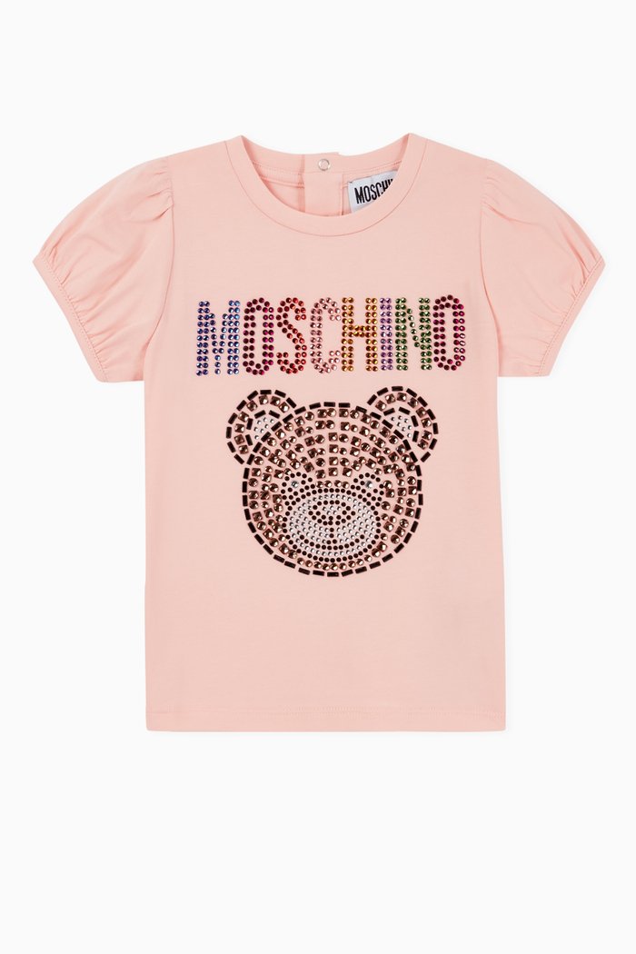 

Rhinestone Teddy Bear Top in, Pink