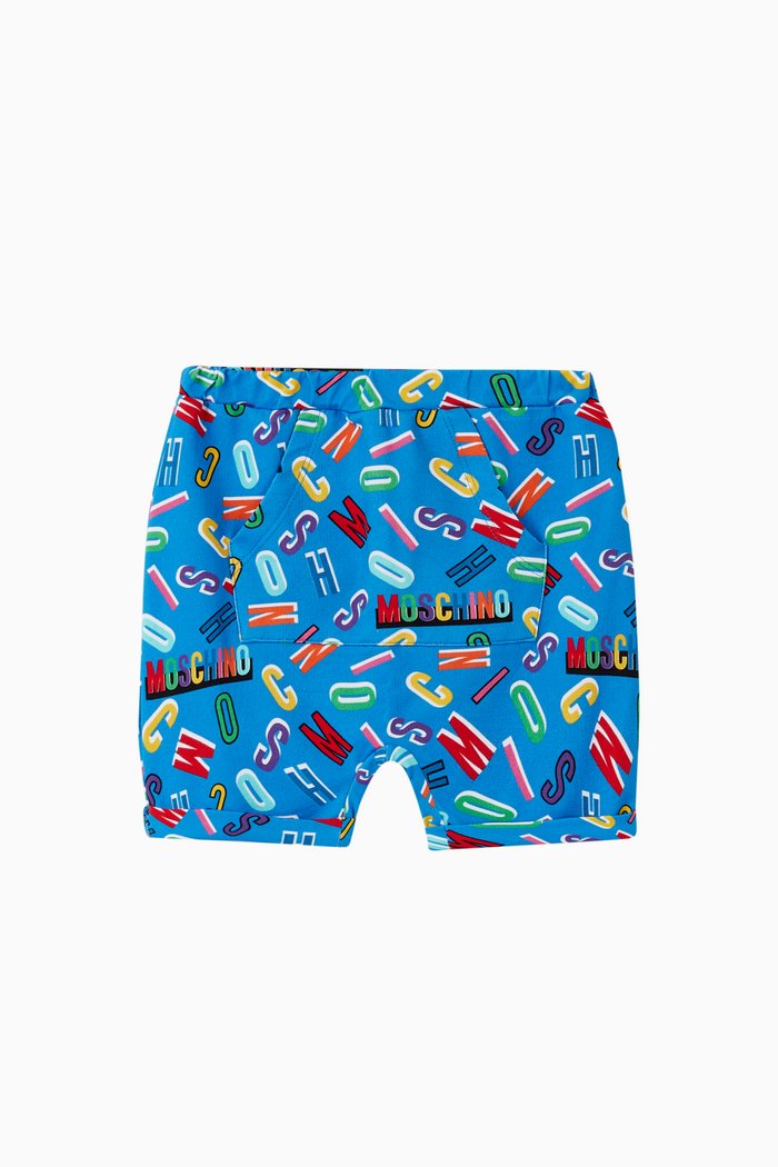 

Logo Letter Cotton Jersey Shorts, Multicolour