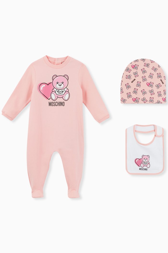 

Teddy Bear Heart Pyjama Gift Set, Set of 3, Pink