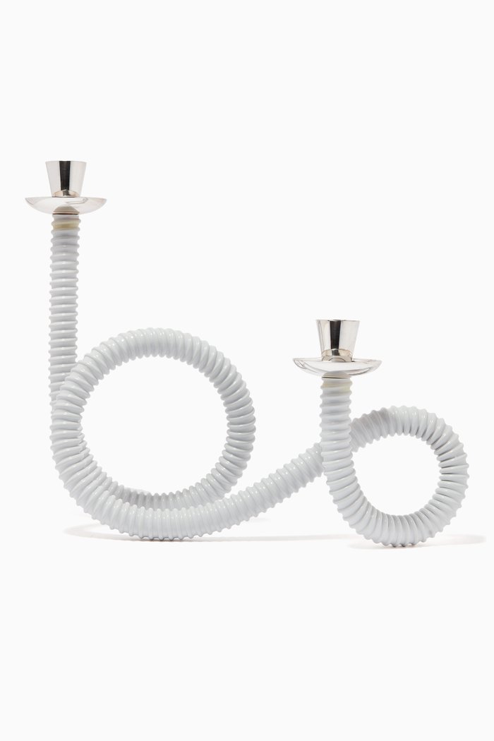 MulT8 Rope Candle Holder, Silver