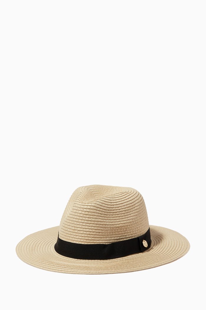 

Fedora Hat in Woven Paper, Black