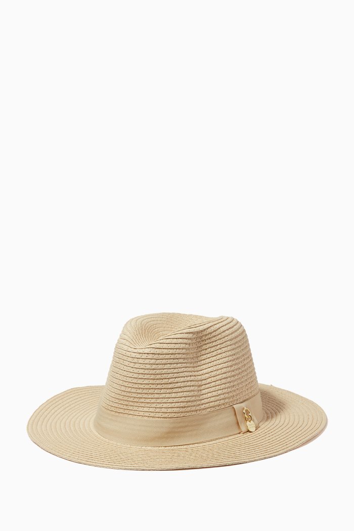 

Fedora Hat in Woven Paper, Neutral