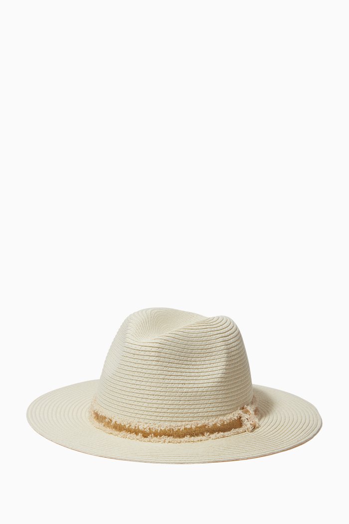 

Fedora Hat in Woven Paper, Neutral