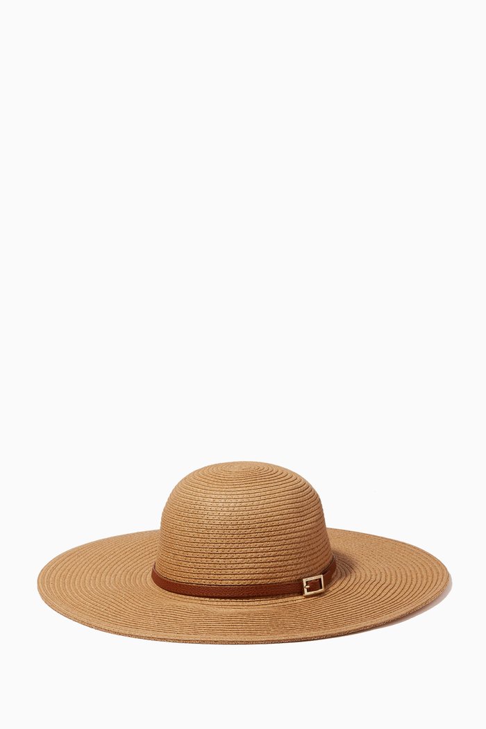 Jemima Hat in Woven Paper, Neutral