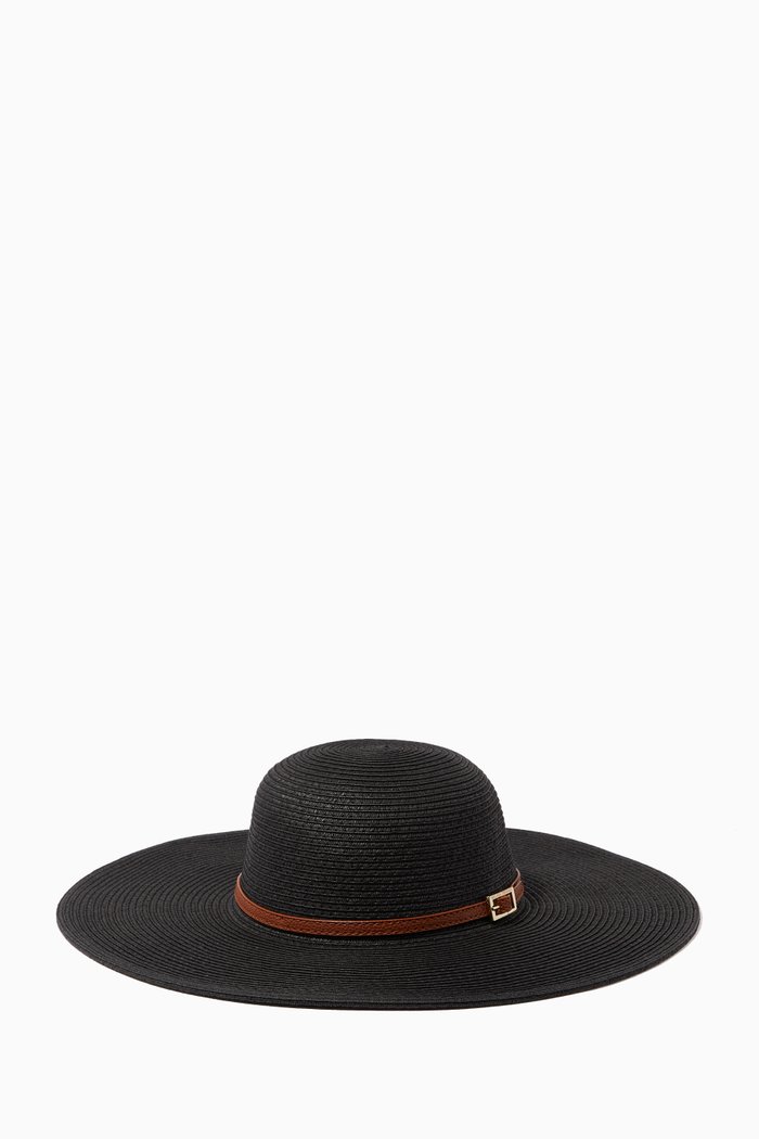 

Jemima Hat in Woven Paper, Black