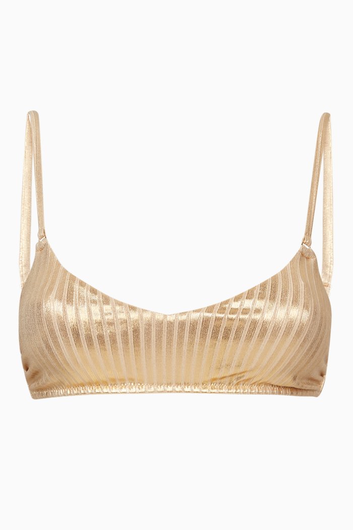 

Vienna Bralette Bikini Top, Gold