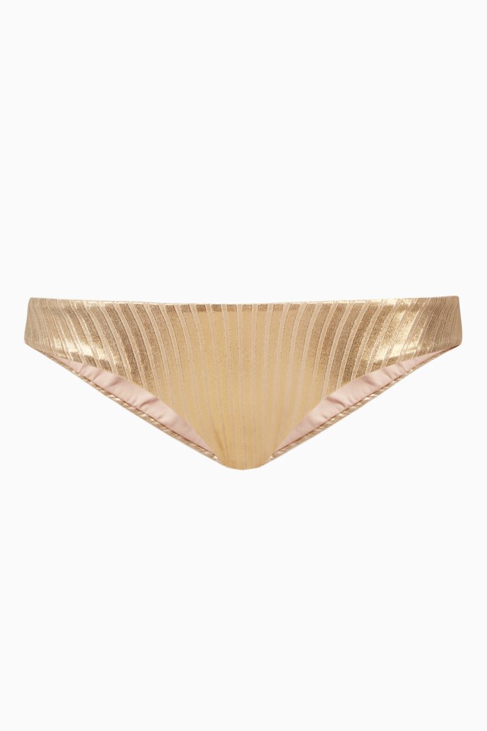 

Vienna High Leg Bikini Bottoms, Gold