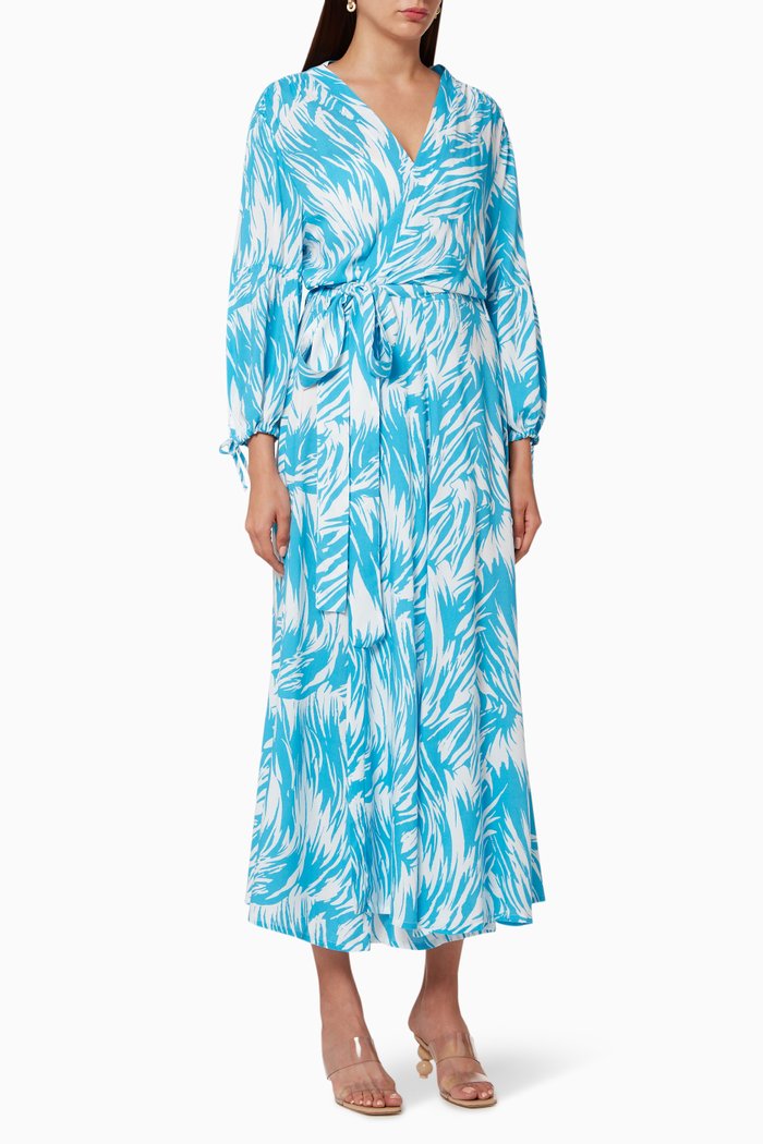 

Gabby Splash Viscose Kaftan, Blue