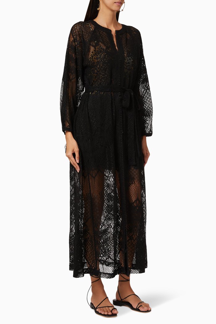 

Yasmin Lace Kaftan, Black