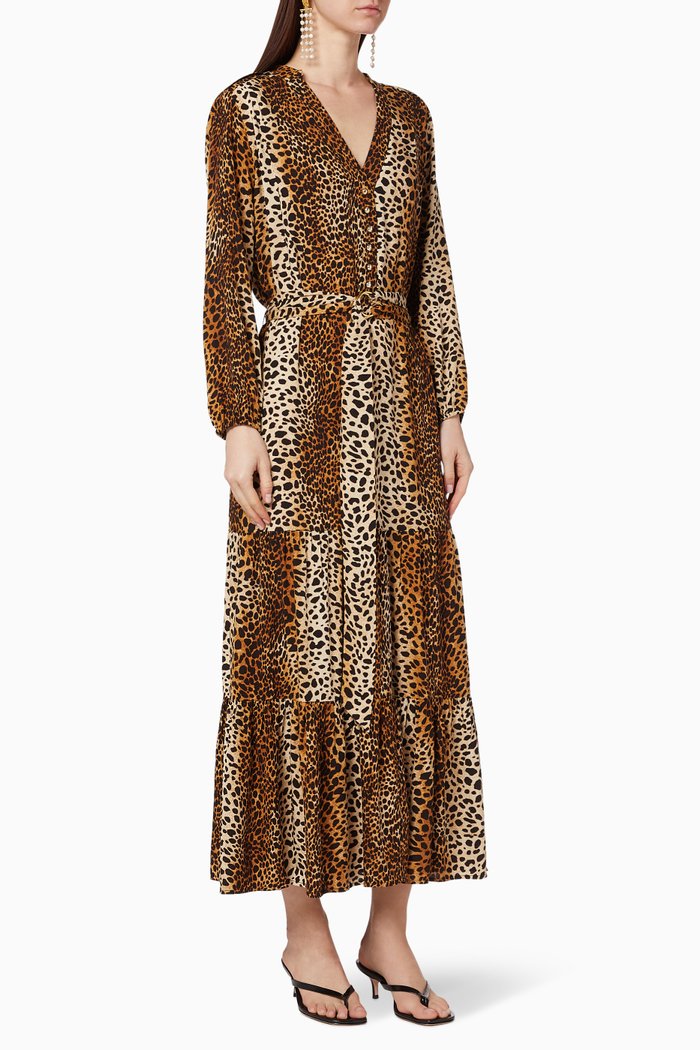 

Sonja Cheetah Viscose Dress, Multicolour