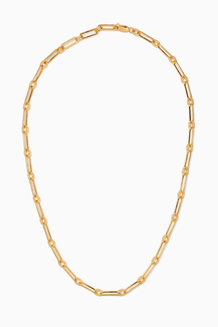 Aegis Chain Necklace in 18kt Gold Plated Brass