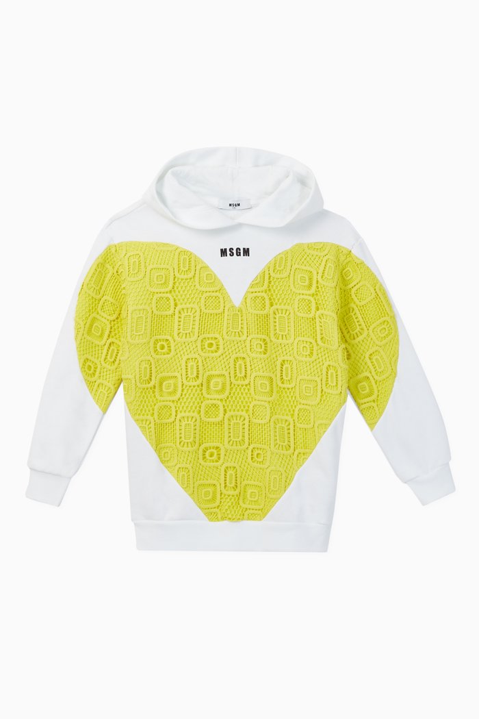 

Heart Cotton Hoodie, White