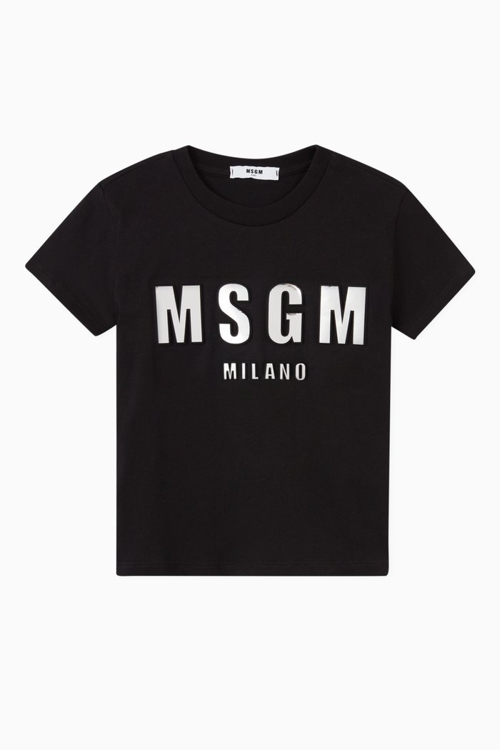 

Metallic Logo Jersey T-shirt, Black