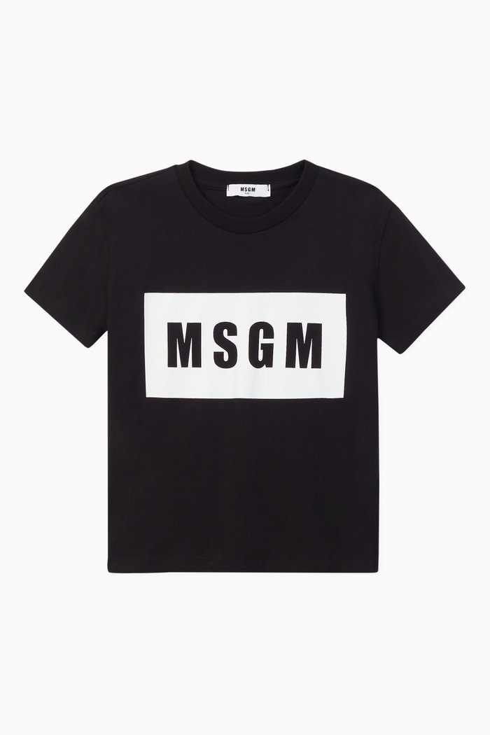

Block Logo Cotton T-Shirt, Black