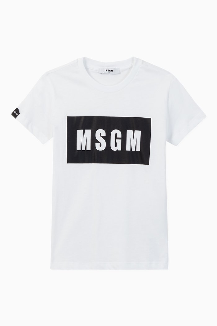

Block Logo Cotton T-Shirt, White