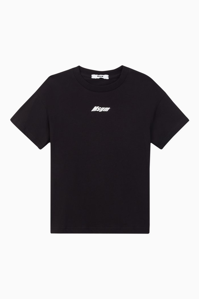 

Logo Print Cotton T-Shirt, Black