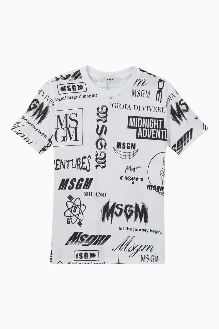 

Graphic Print Cotton T-Shirt, White