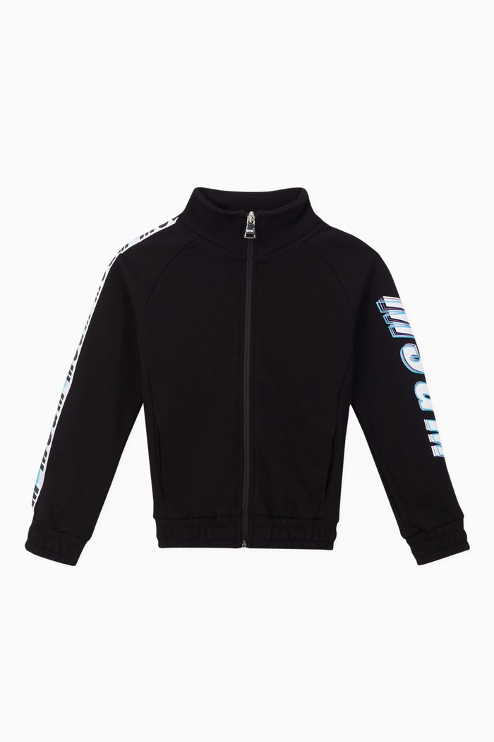

Logo Stripe Print Sweatshirt, Black
