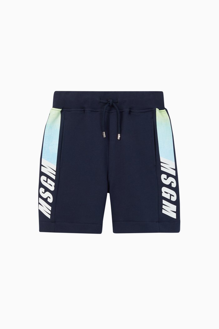 

Logo Tape Drawstring Shorts, Blue