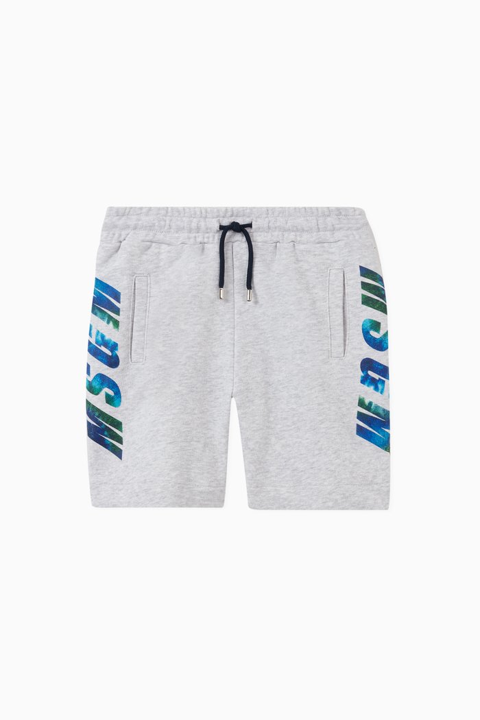 

Logo Cotton Fleece Shorts, Grey