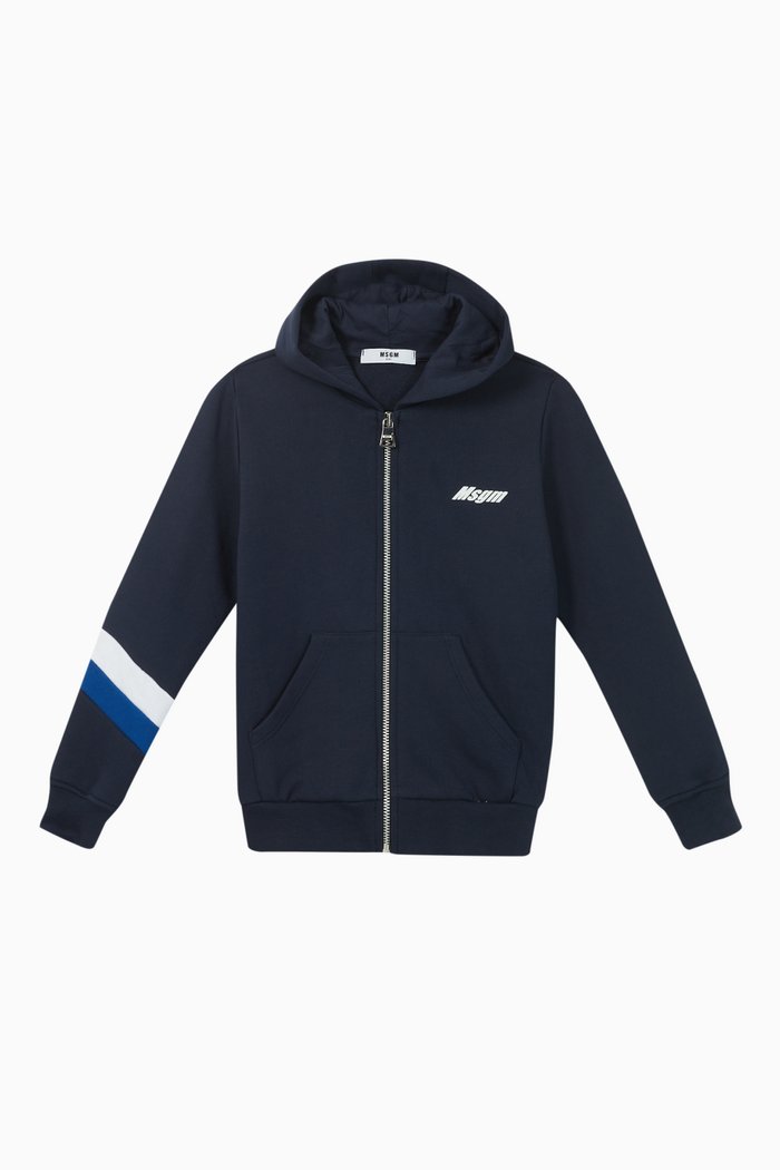 

Logo Jersey Hoodie, Blue