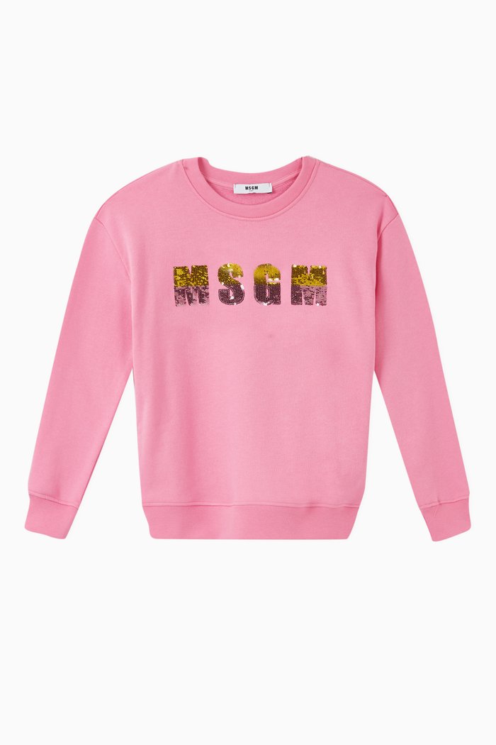 

Sequins Jersey Sweatshirt, Pink