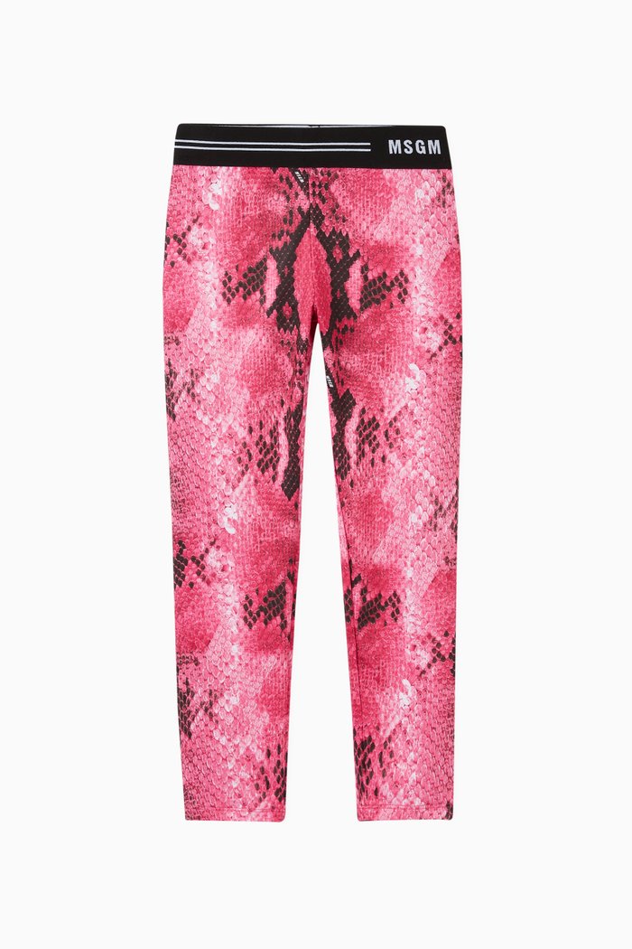 

Animal Print Lycra Leggings, Red