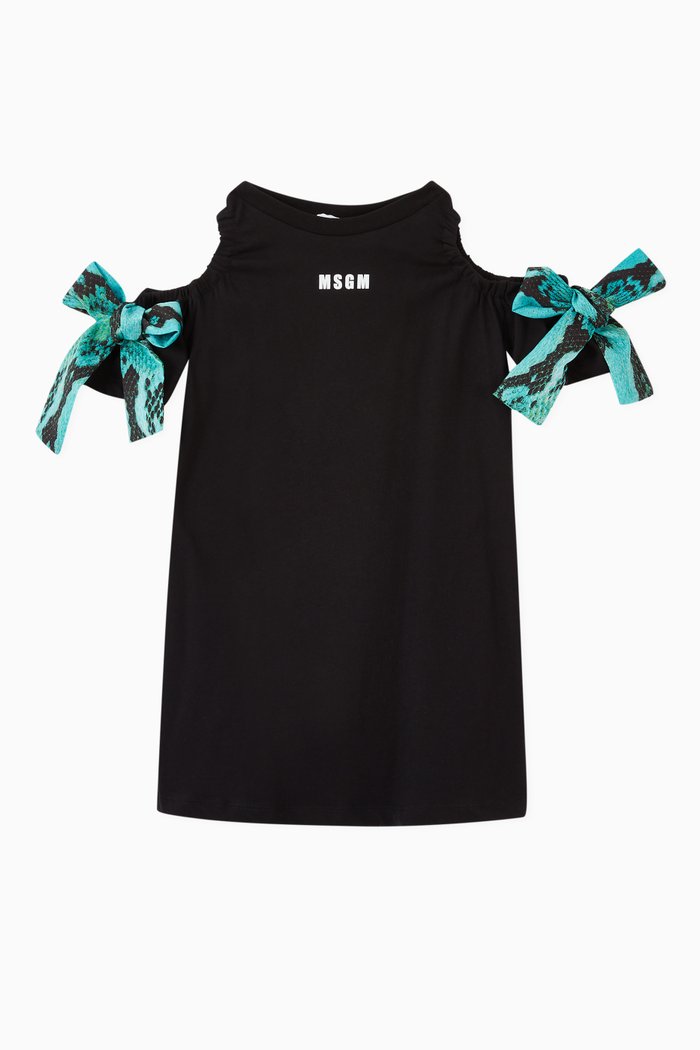 

Bow Sleeve T-shirt Dress, Black