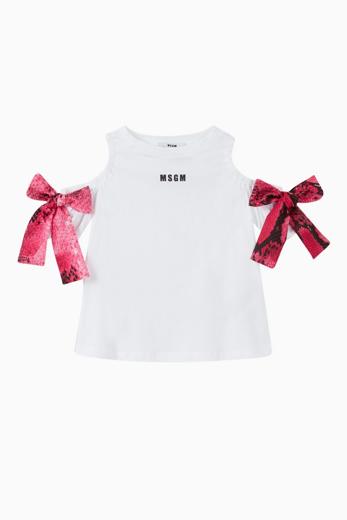 

Bow Sleeve T-shirt Dress, White