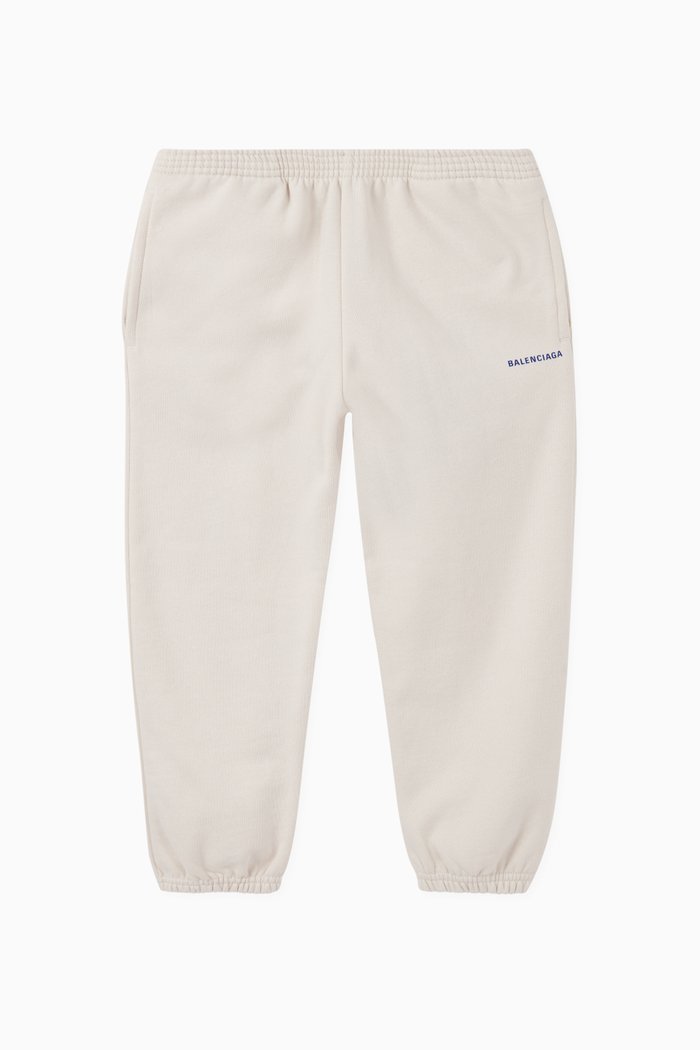 

Logo Cotton Sweatpants, White