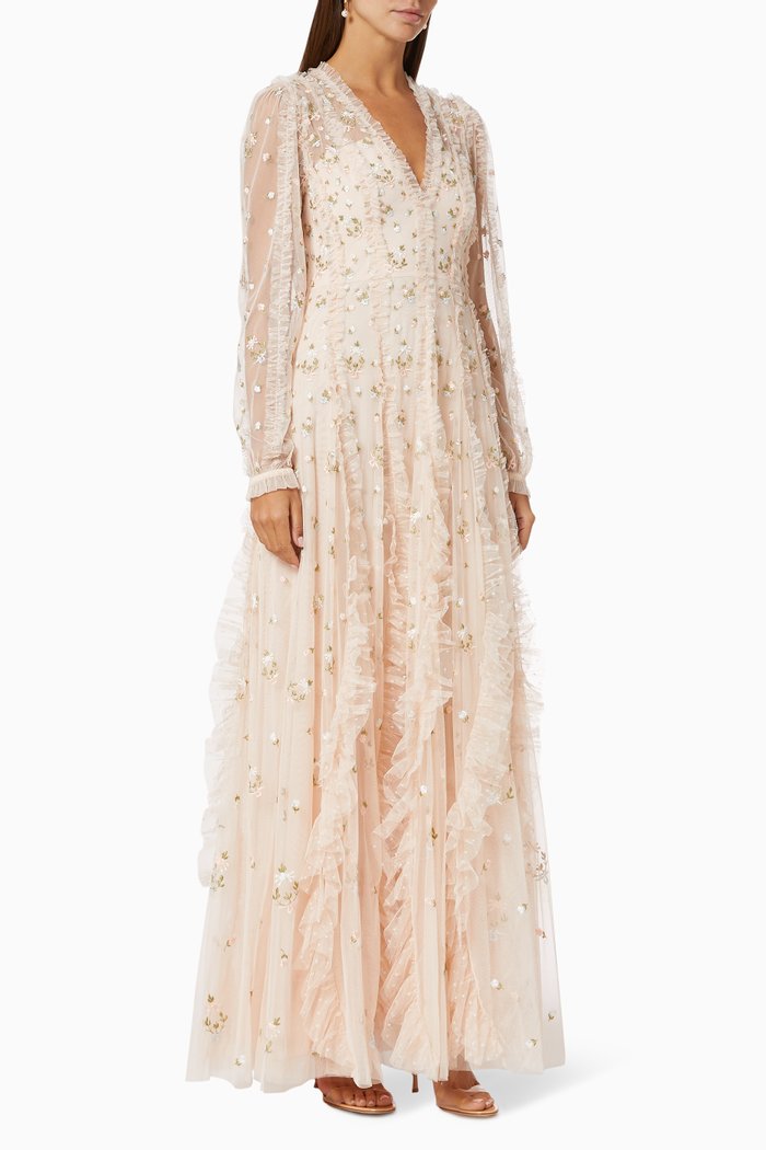 

Frieda Ditsy Gown in Tulle, Pink