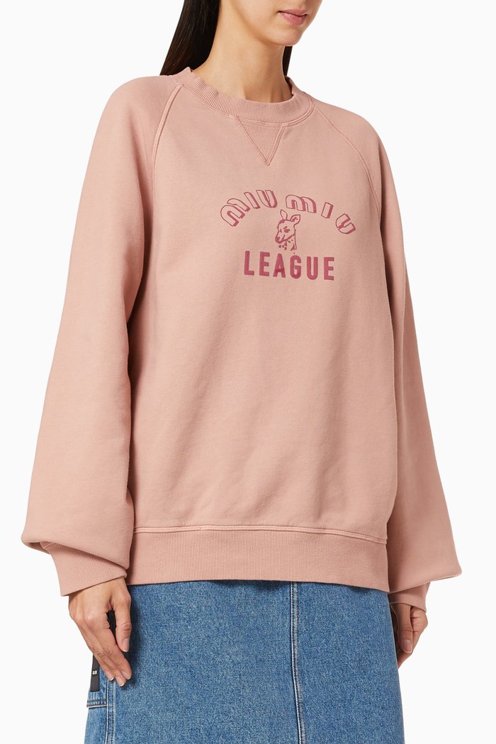 

Cotton Jersey Sweatshirt, Pink