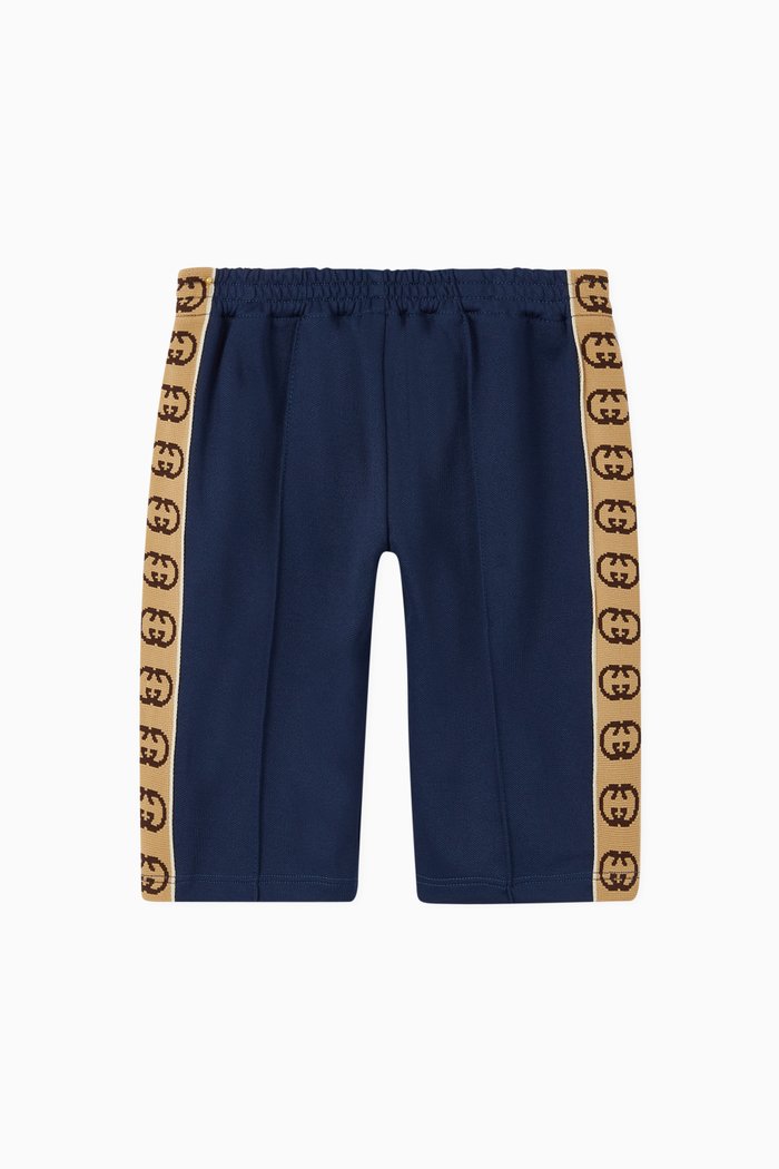 

Interlocking G Technical Jersey Trousers, Blue