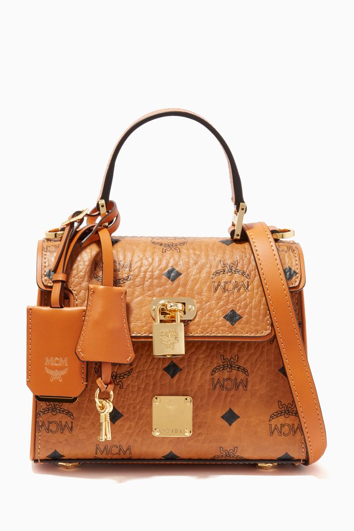 

Heritage Mini Satchel in Visetos, Brown