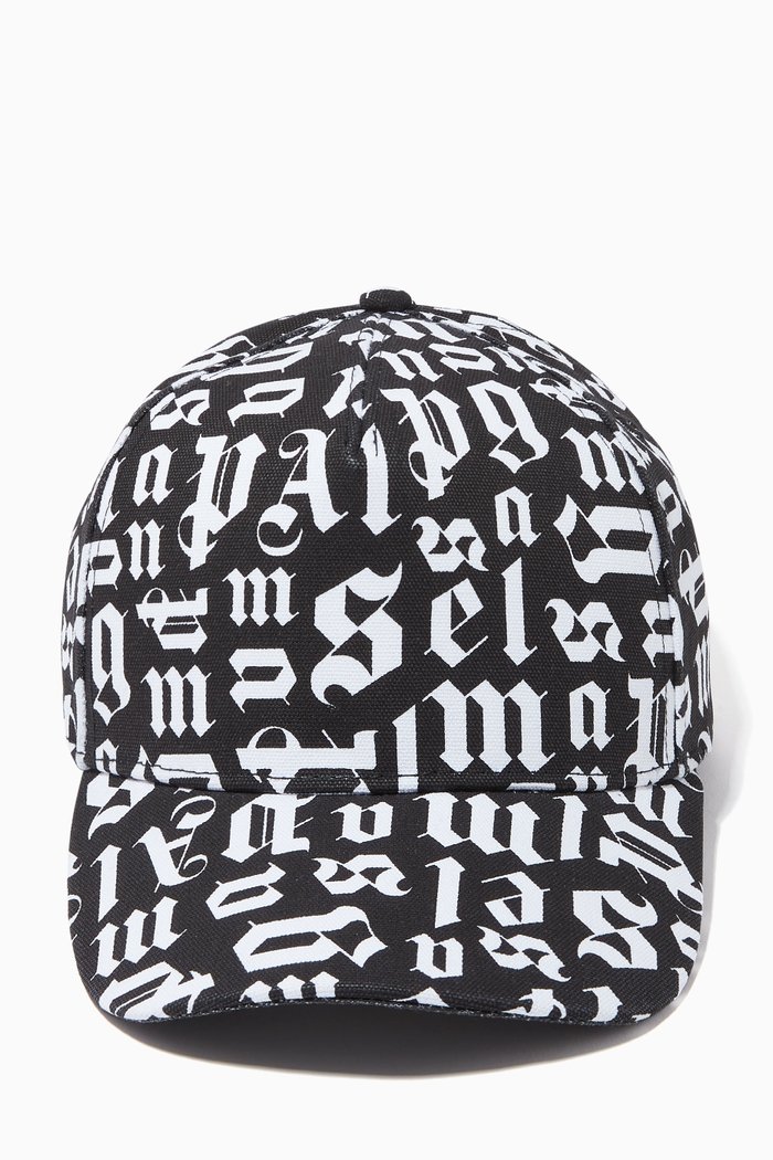 

Broken Monogram Baseball Cap in Cotton, Black