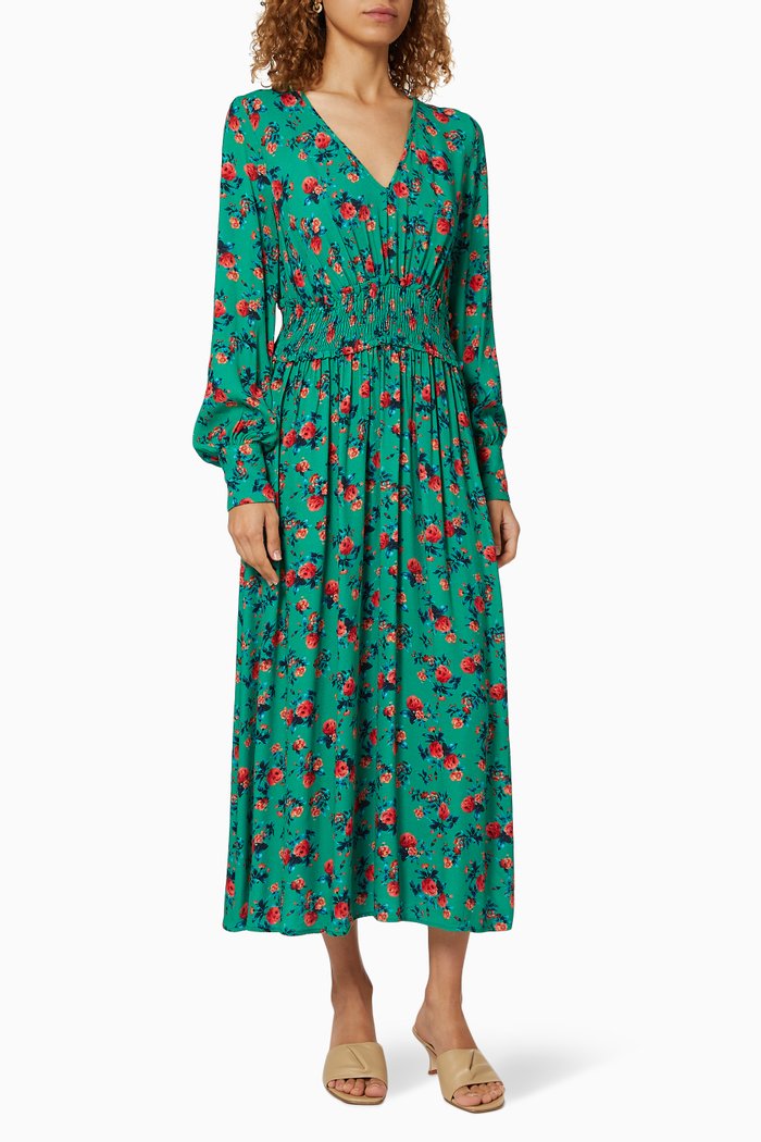 

Suki Misty Rose Viscose Crêpe Dress, Green