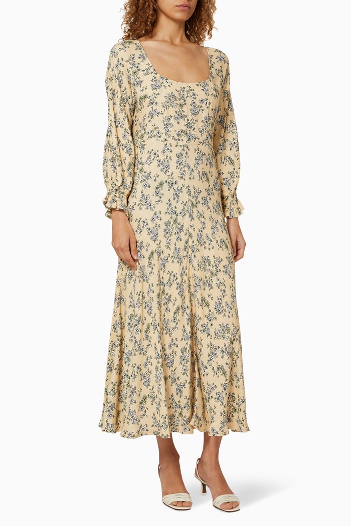 

Tandy Floral Viscose Crêpe Dress, Grey
