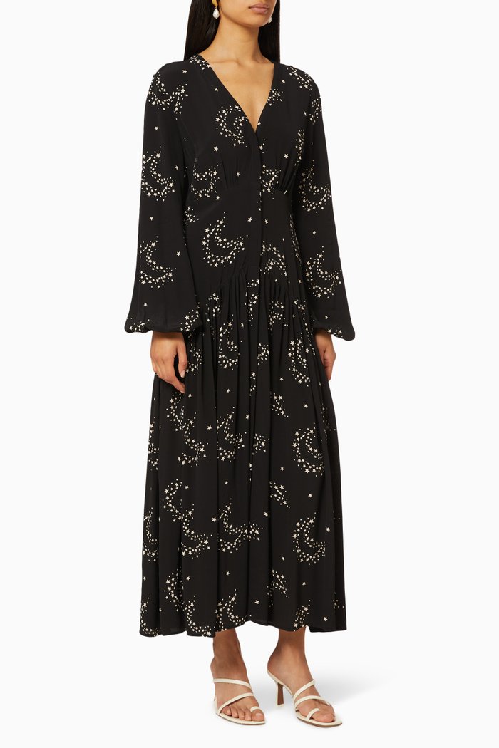 

Lotte Starlight Viscose Crêpe Dress, Black