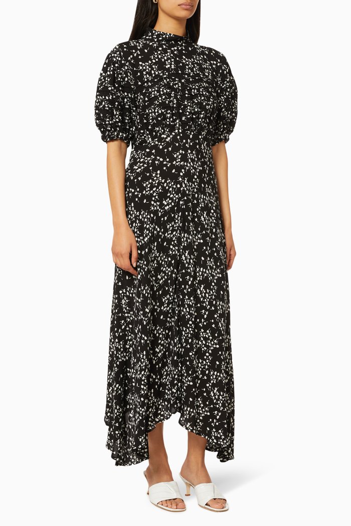 

Jenna Haley Ditsy Viscose Crêpe Dress, Black
