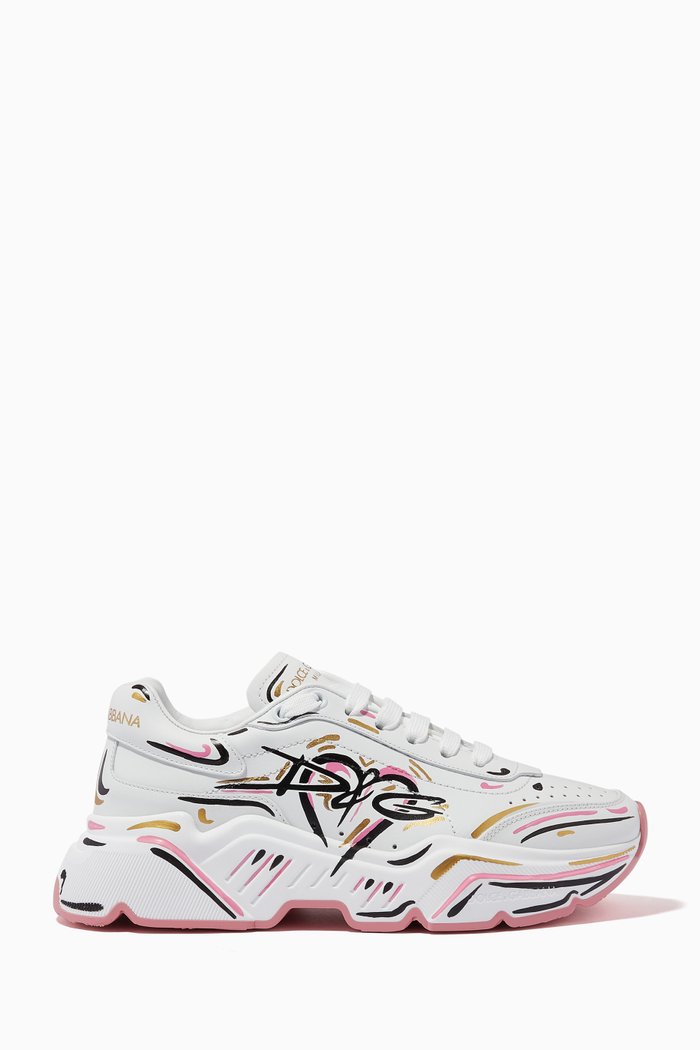 

Daymaster Sneakers in Hand-painted Nappa, White