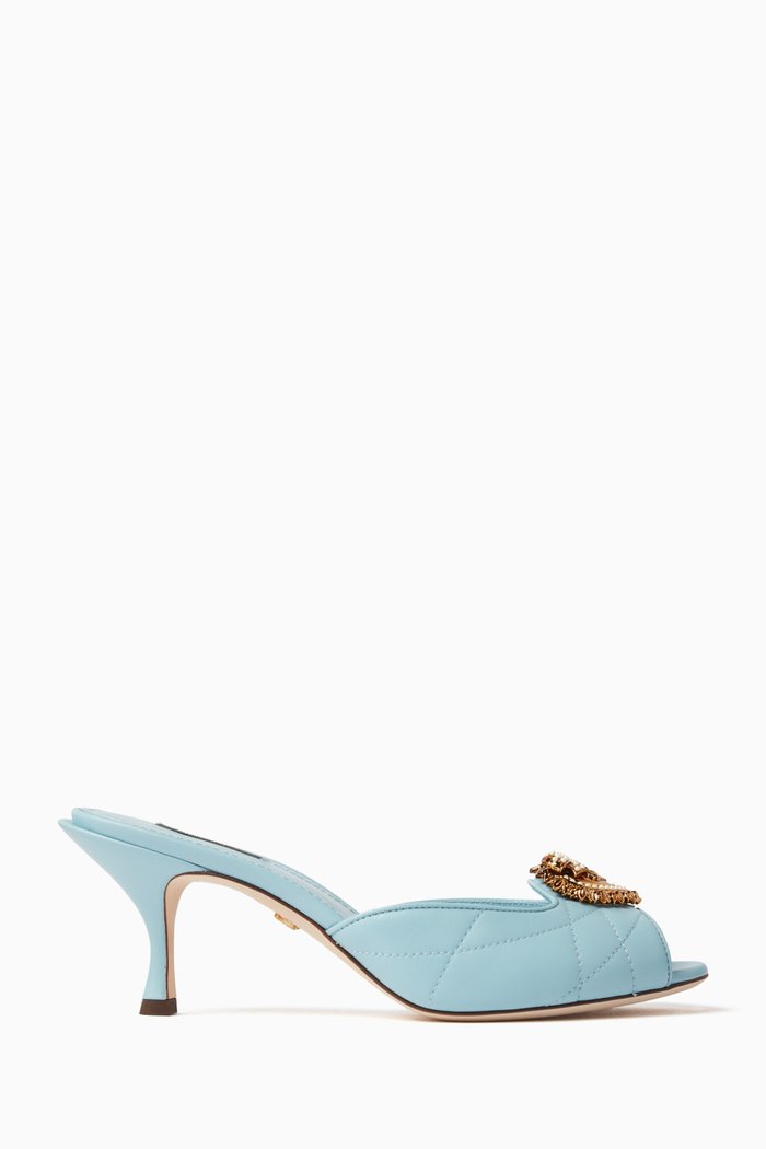 

Devotion 60 Mules in Leather, Blue