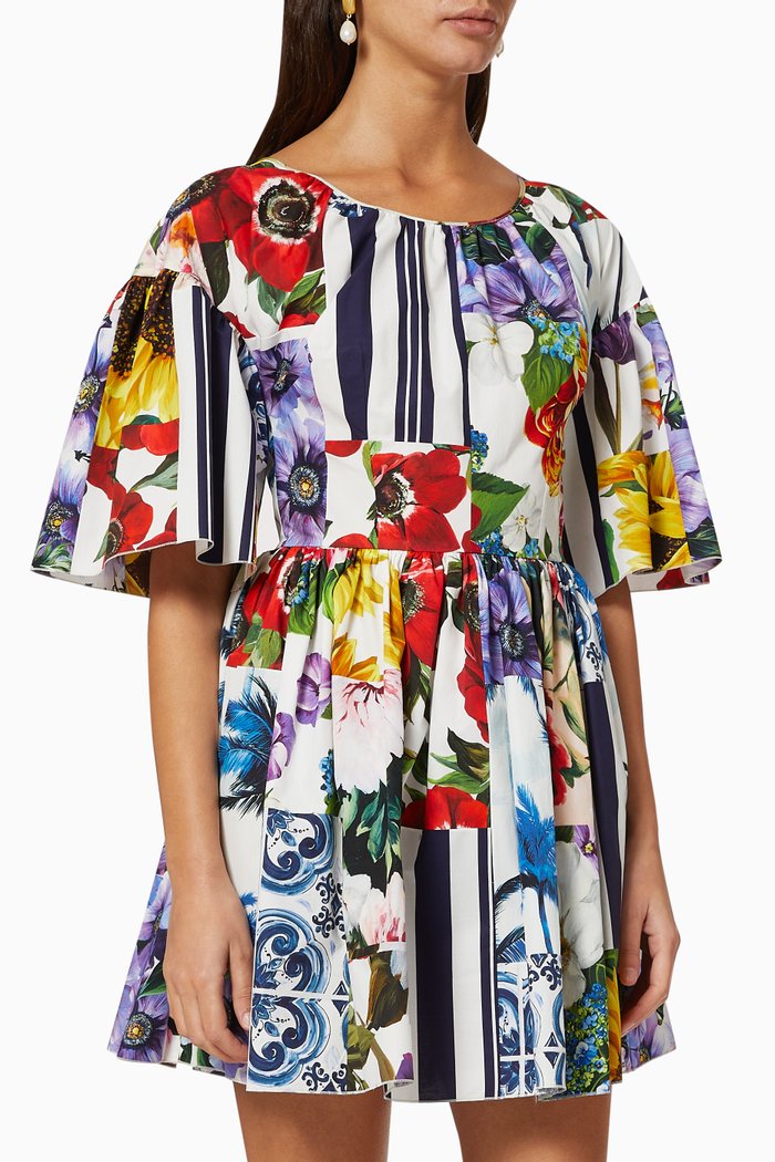 

Patchwork Cotton Poplin Dress, Multicolour