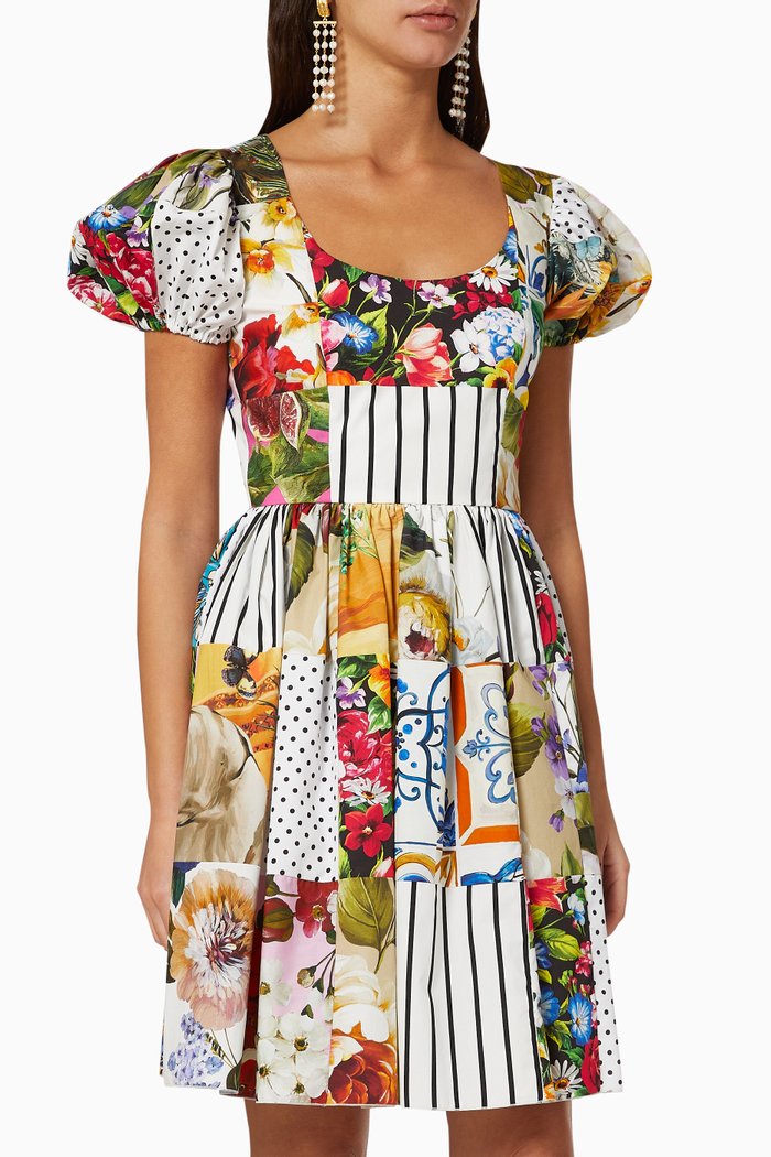 

Patchwork Cotton Poplin Dress, Multicolour