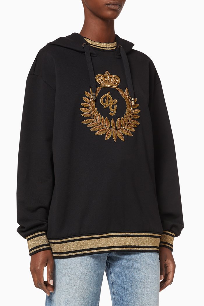 

Laurel Cotton Jersey Hoodie, Black