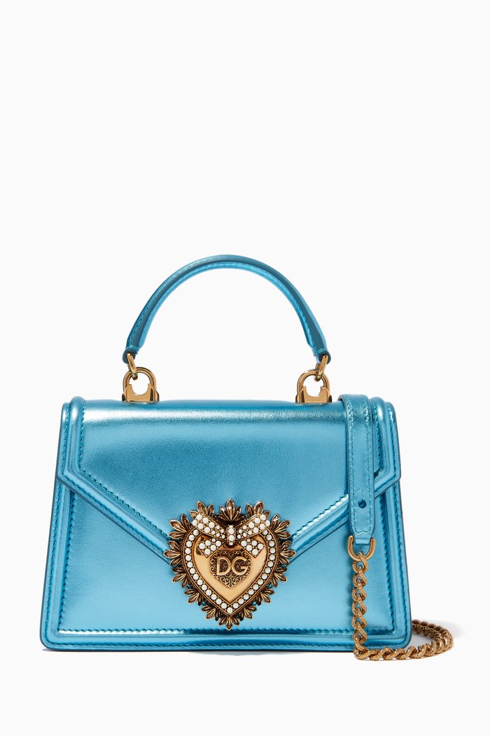 

Small Devotion Bag in Mordoré Nappa, Blue