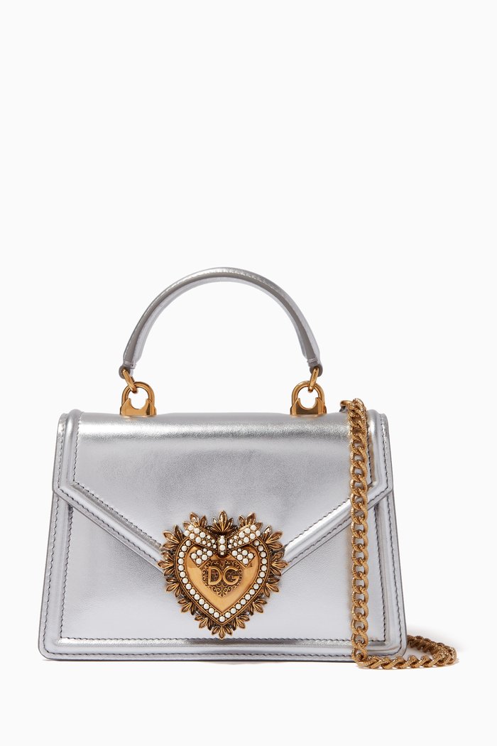 

Small Devotion Bag in Mordoré Nappa, Silver